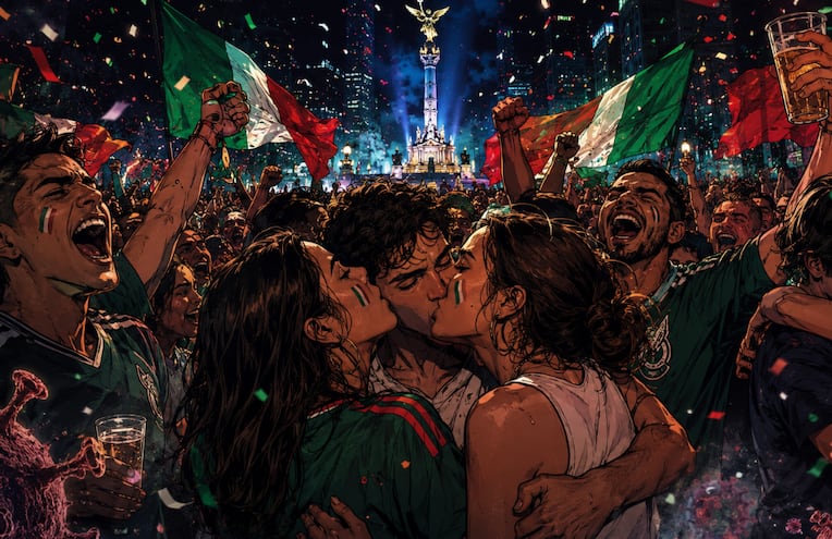 ¿El beso de tres es peligroso? Alertan por riesgos durante los festejos mundialistas