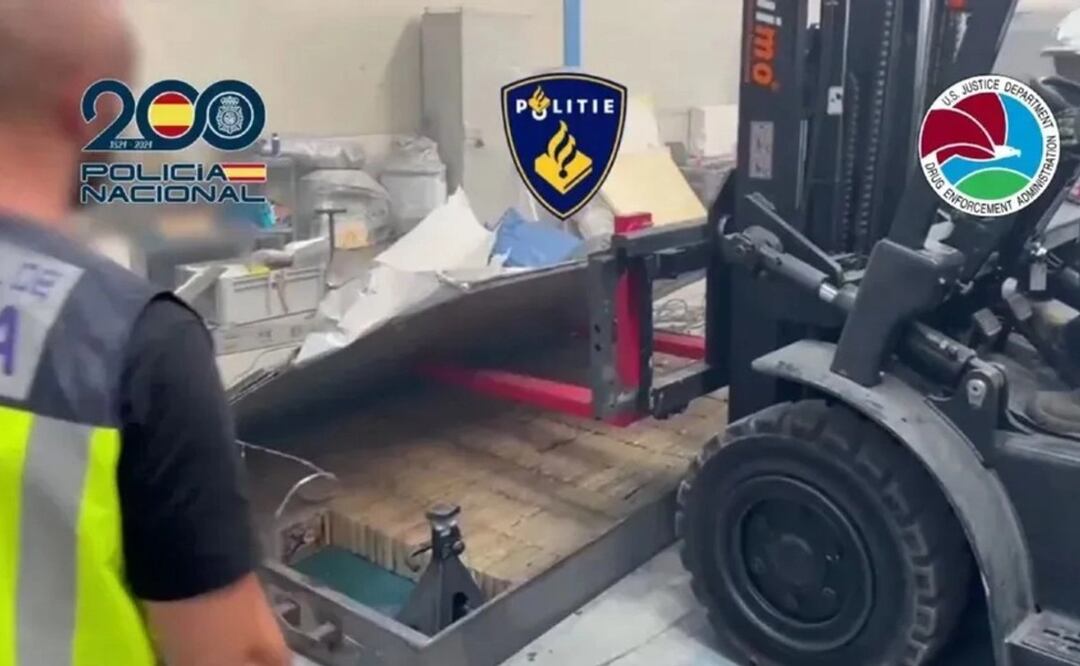 Les tumban oficinas al Cártel Sinaloa y CJNG en España, les quitaron más de mil kilos de drogas
Imagen:  Policía Nacional Española