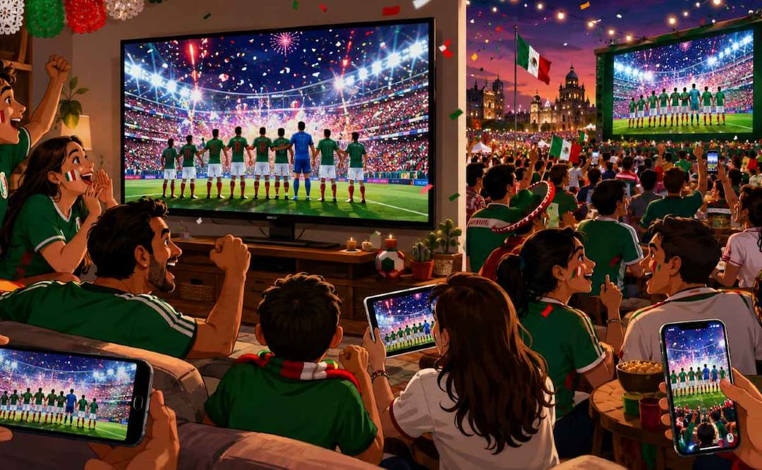 Arranque del Mundial 2026 confirma que la TV sigue viva cuando juega México. Foto: (IA)