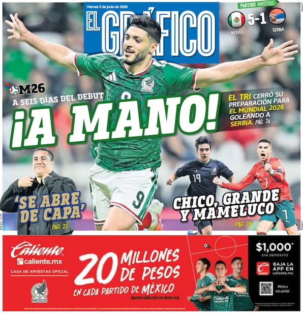 Portada El Gráfico | Viernes 5 de Junio de 2026