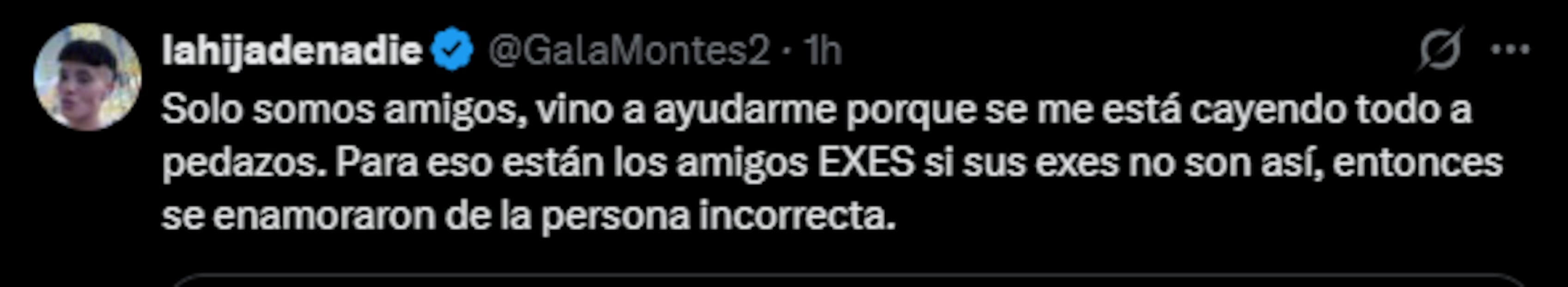 Respuesta de Gala Montes ante rumores con Icho Van (Vía: X)