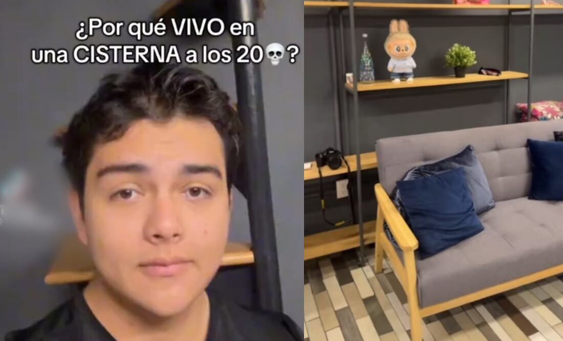 Tiktoker vive en cisterna (Foto: Tiktok)