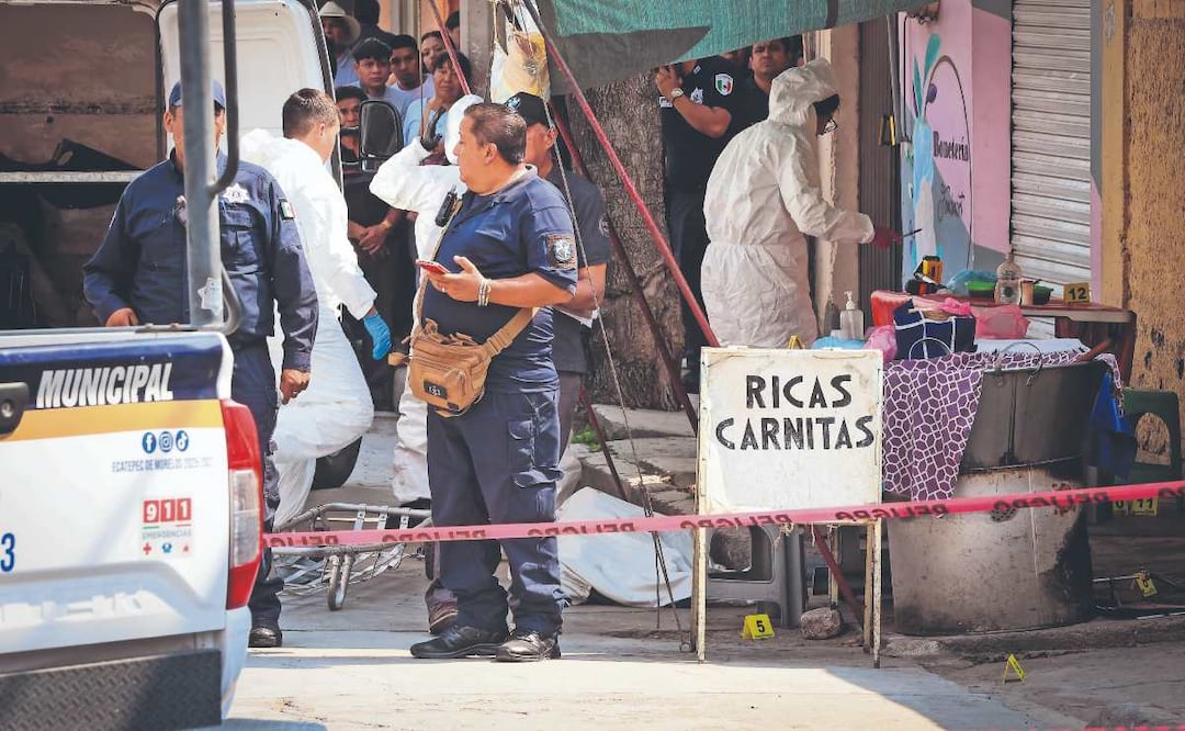 Acribillan a un hombre en un puesto de carnitas y le sacan la moronga, en Ecatepec. Foto: (Luis Camacho. El Gráfico)