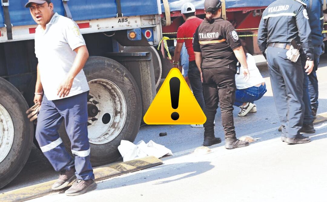 Motociclista terminó bajo las ruedas de un camión en Tultitlán, así sucedió el fatal hecho