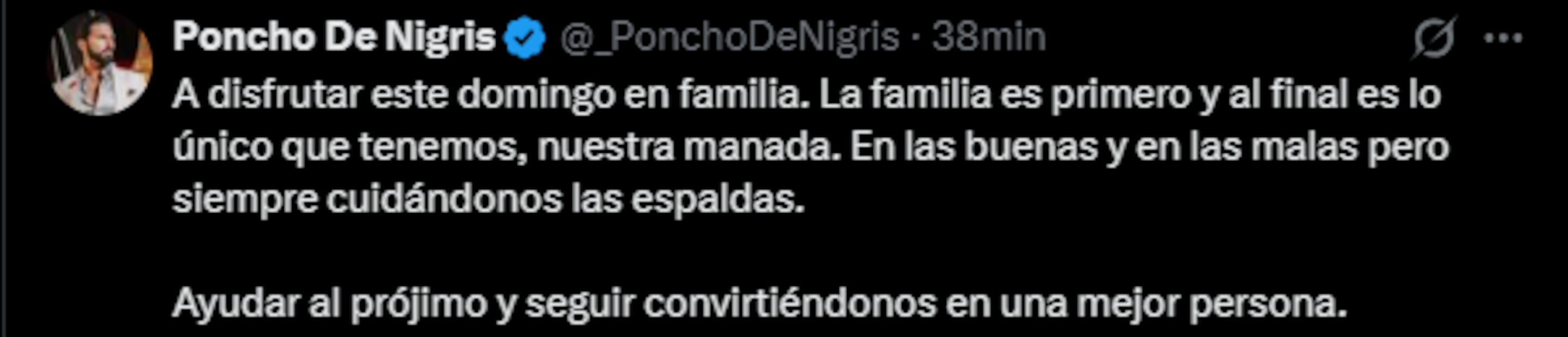 Mensaje final de Poncho a Gala (Vía: X)