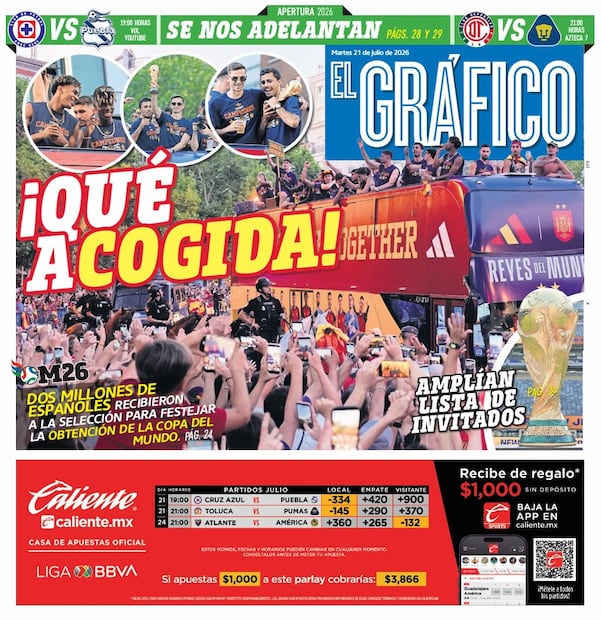 Portada El Gráfico | Martes 21 de Julio de 2026