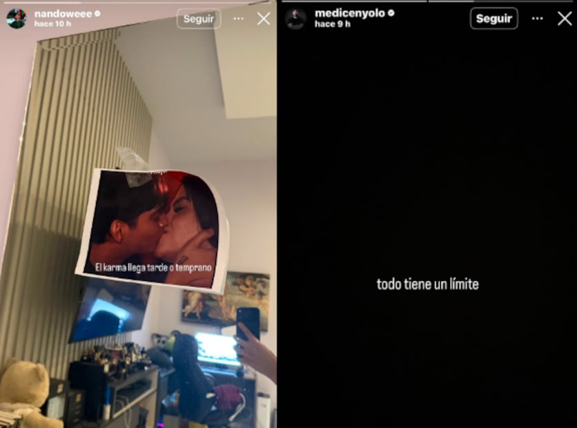 Mensajes de Yolo y Nando (Vía: Instagram)