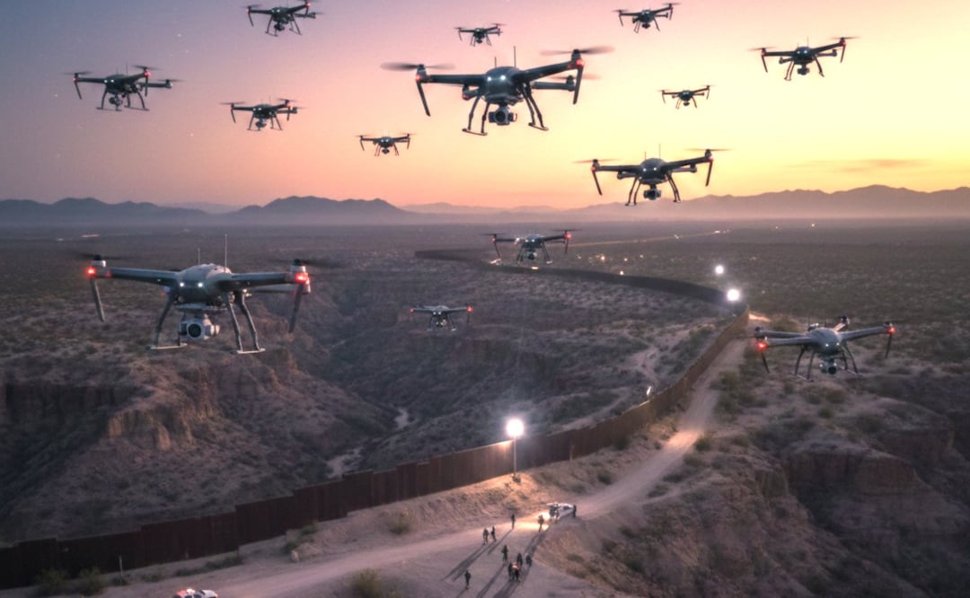 Imagen ilustrativa: IA (Patrulla Fronteriza adquirirá 460 drones para blindar frontera con México ante cárteles)