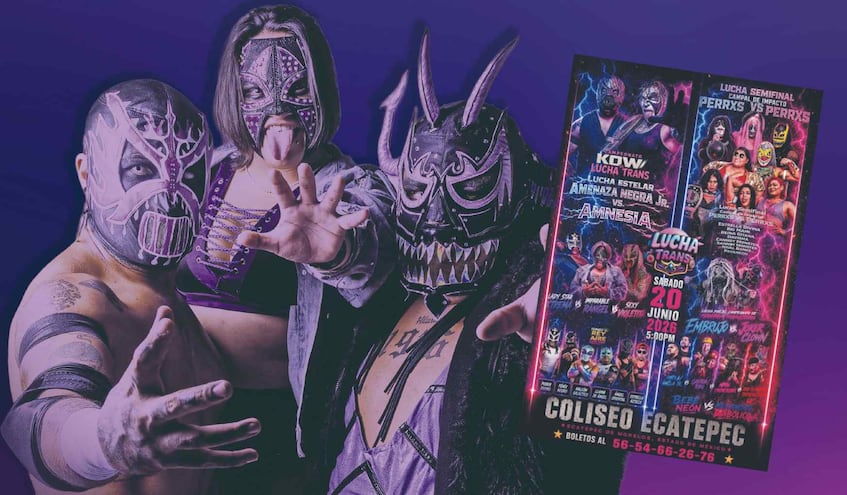 Lucha Trans conquista Ecatepec con una cartelera que rompe estereotipos en la lucha libre