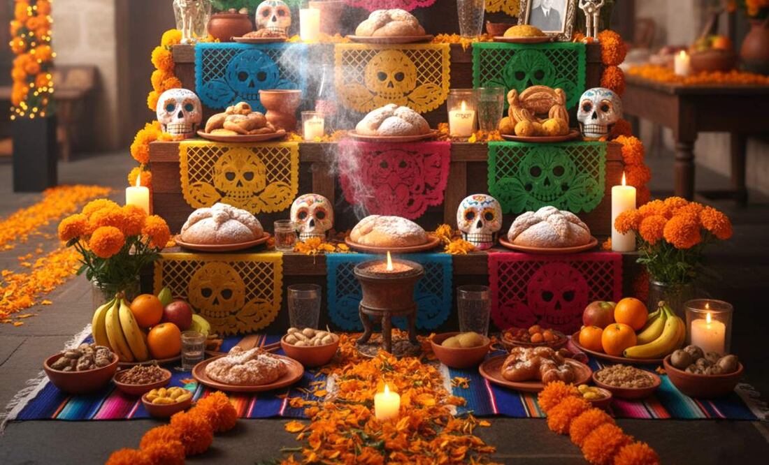 Imagen ilustrativa: IA (Día de Muertos 2025: ¿Qué significa cada objeto que se coloca en la ofrenda?)