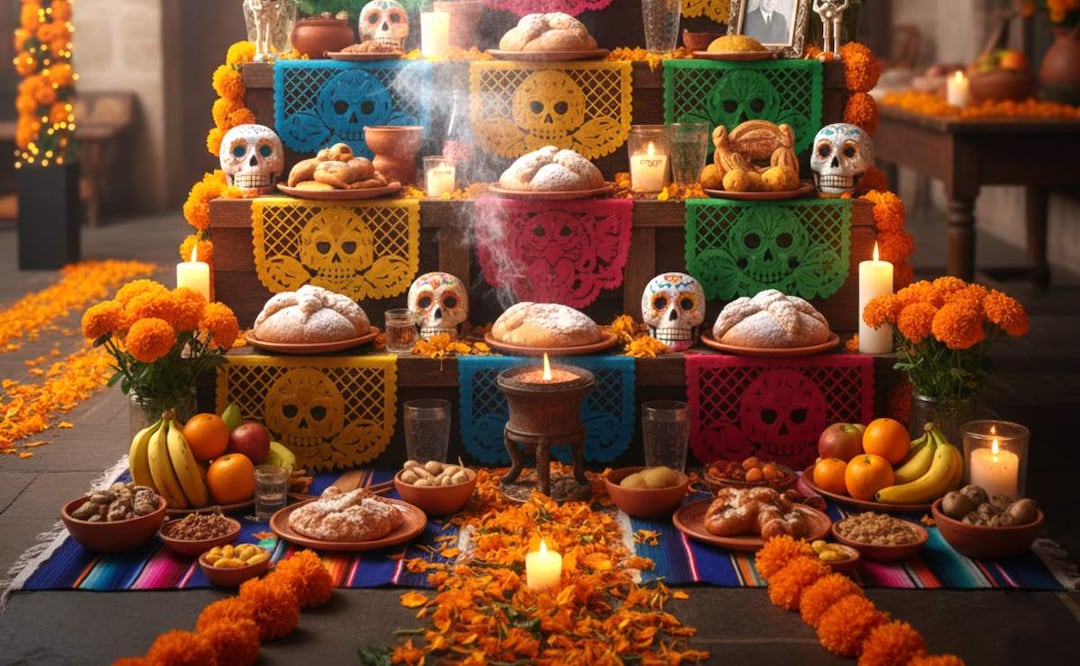 Imagen ilustrativa: IA (Día de Muertos 2025: ¿Qué significa cada objeto que se coloca en la ofrenda?)