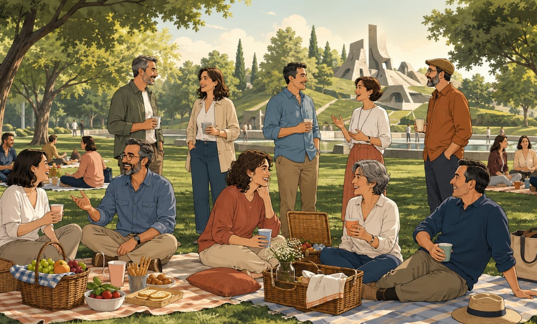 Picnic para Solteros en Naucalpan: Fechas y edades para ir a buscar el amor (Foto: Creada con IA)