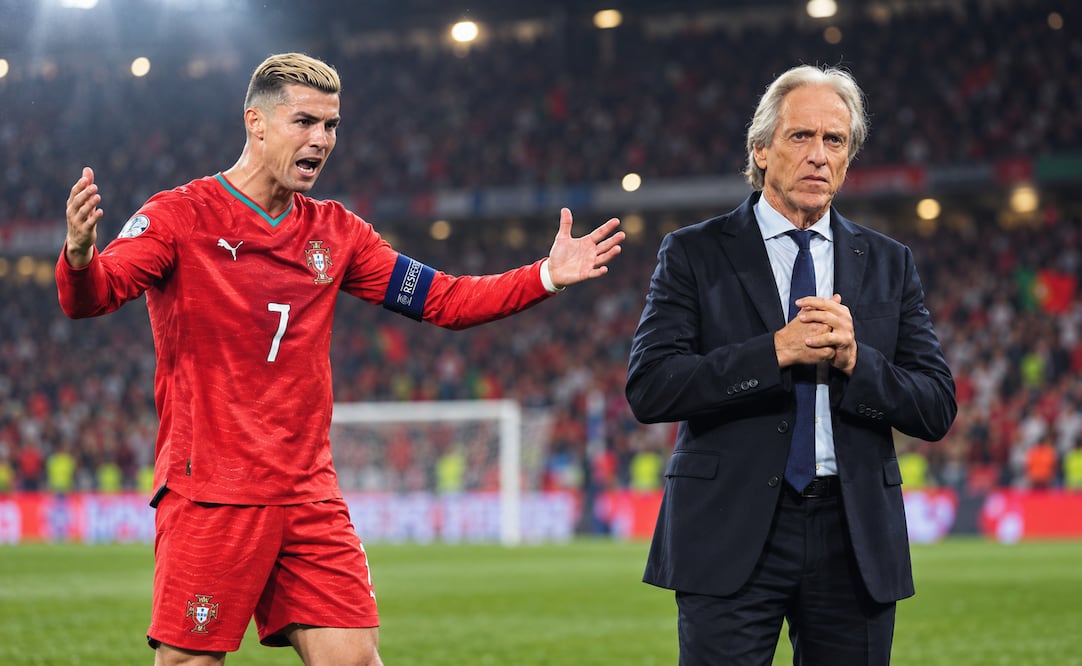 Cristiano Ronaldo da su versión y exhibe a Jorge Jesus por incumplirle Foto: Generada por IA