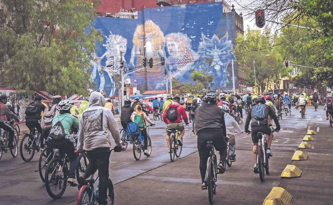 Calzada de Tlalpan nueva ciclovía. Foto: (Cuartoscuro)