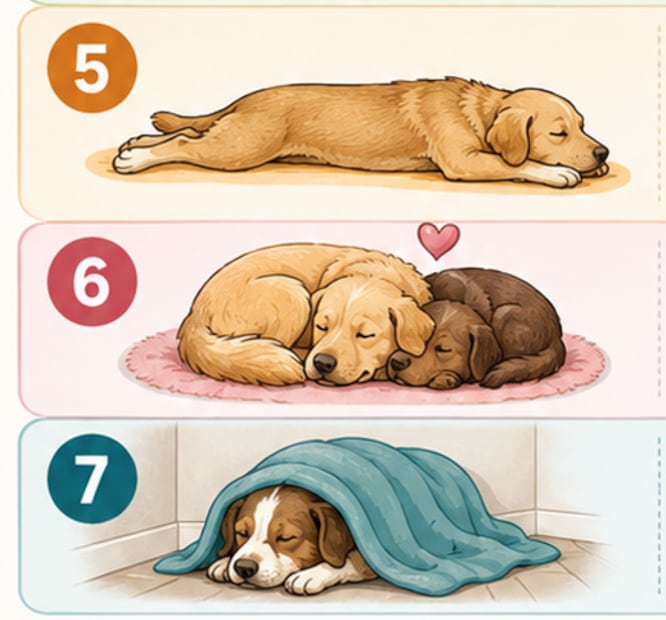 Lo que revela la postura de tu perro al dormir (Foto: Creada con IA)