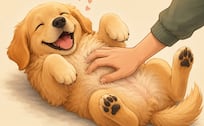 ¿Tu perro mueve sus patas al rascarle su panza? Esto es lo que significa