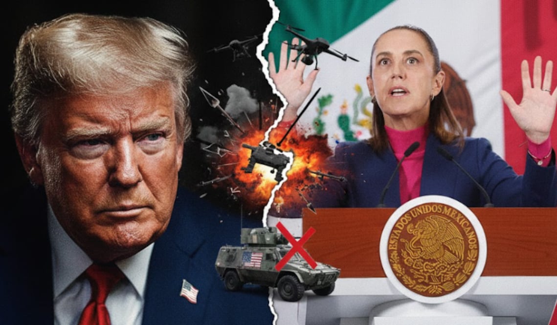 Trump amenaza con ataques terrestres contra cárteles que "controlan México" (Foto: X y Carlos Mejía)
