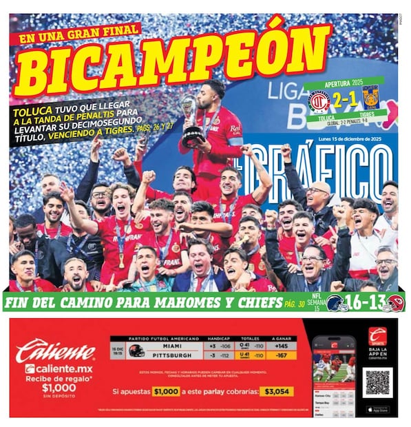 Portada El Gráfico |Lunes 15 de diciembre de 2025