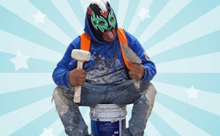 De la obra al ring: la doble vida de Rebel Cat Jr, luchador y albañil en Chimalhuacán