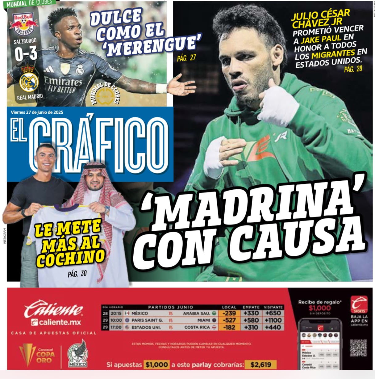 Portada El Gráfico | Viernes 27 de junio 2025