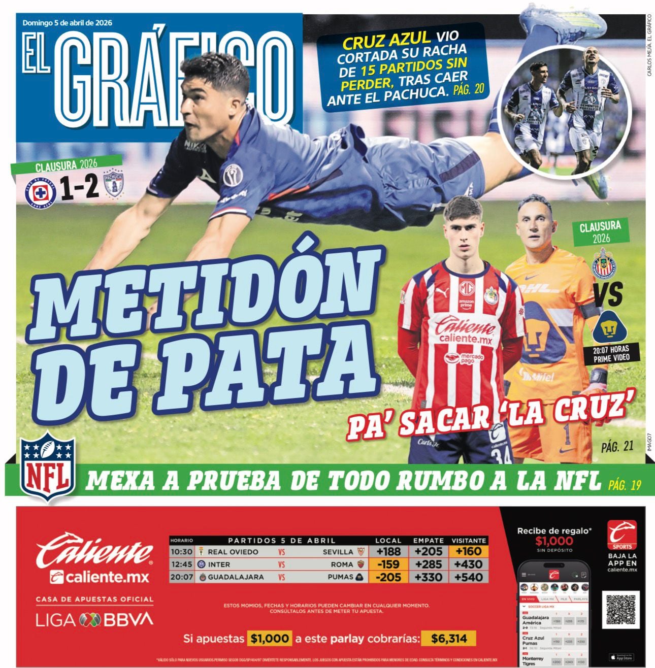 Portada El Gráfico | Domingo 5 de abril de 2026