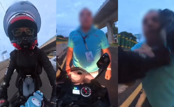 Mujer biker denuncia brutal ataque en Periférico Norte, conductor le dio cerrón e intentó asfixiarla