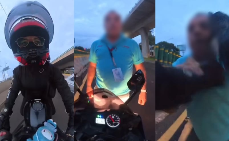 Mujer biker denuncia brutal ataque en Periférico Norte, conductor le dio cerrón e intentó asfixiarla