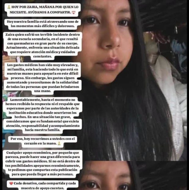 Familia Zaira pide ayuda
Foto: Redes Sociales