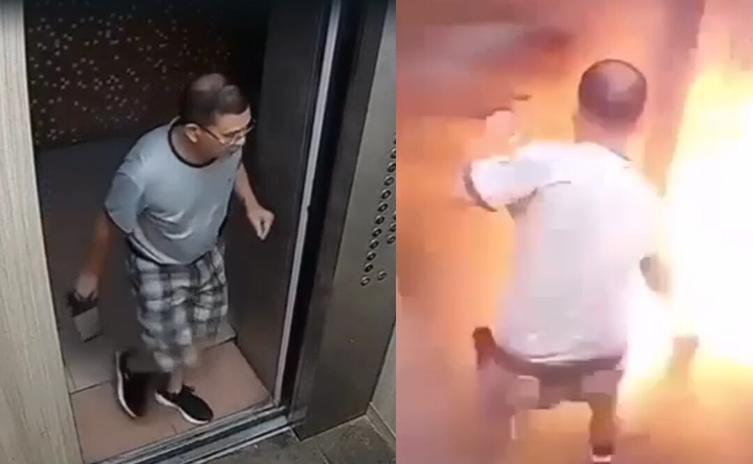 VIDEO: Hombre muere calcinado en elevador al explotar batería ¿por qué exploto?
