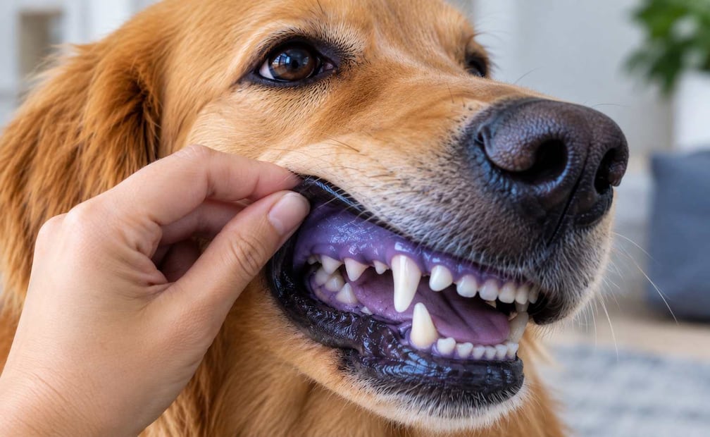 Significado del color de las encías de los perros. Foto: (IA)