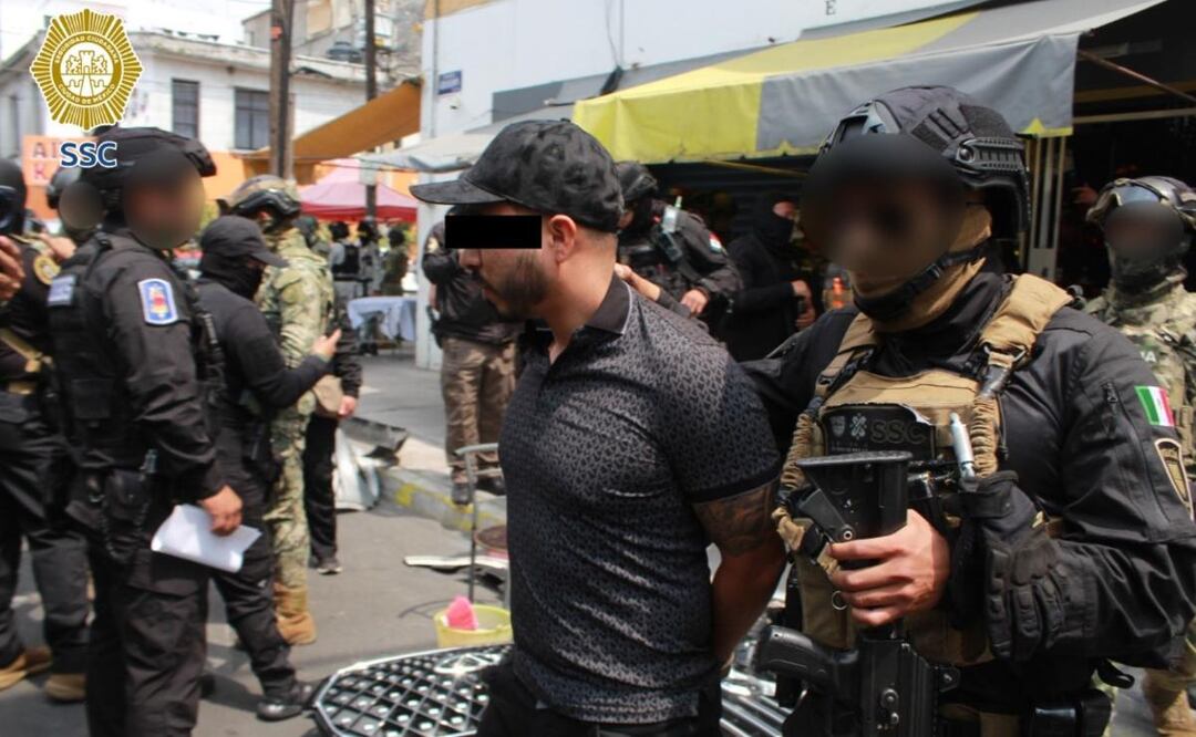 “El Raider” detenido en CDMX con 81 toneladas de autopartes robadas. Foto: (Especial)