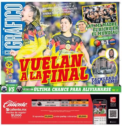 Portada El Gráfico | Lunes 17 de Noviembre