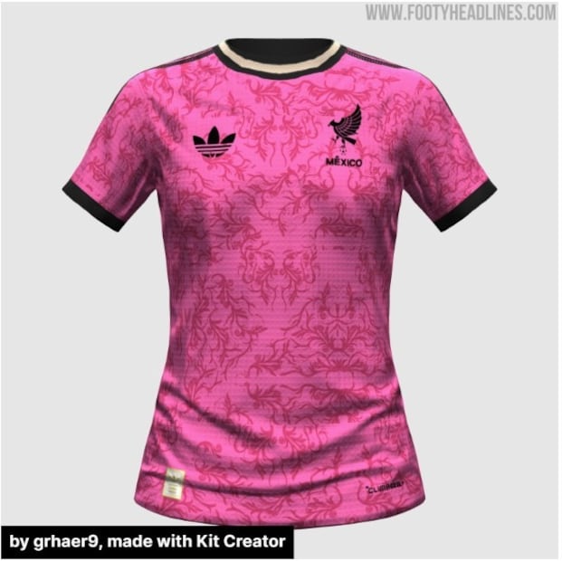 Filtran el nuevo jersey de la Selección Mexicana Femenil para el Mundial 2027 en Brasil. Foto: (FootyHeadlines)