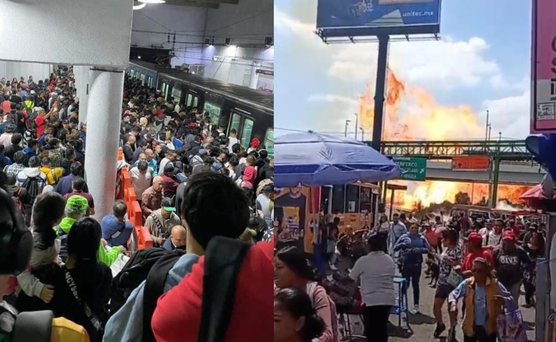 Estación Santa Marta de la Línea A del Metro CDMX sin servicio. Foto: (Redes Sociales)