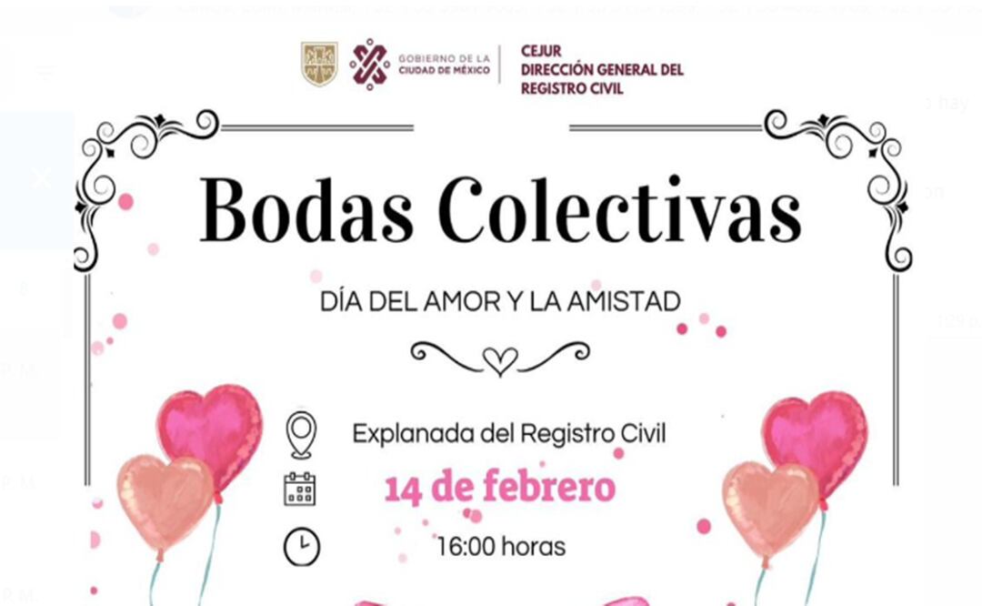 ¡Si, acepto! Confirmado, bodas colectivas el 14 de febrero en Neza y CDMX