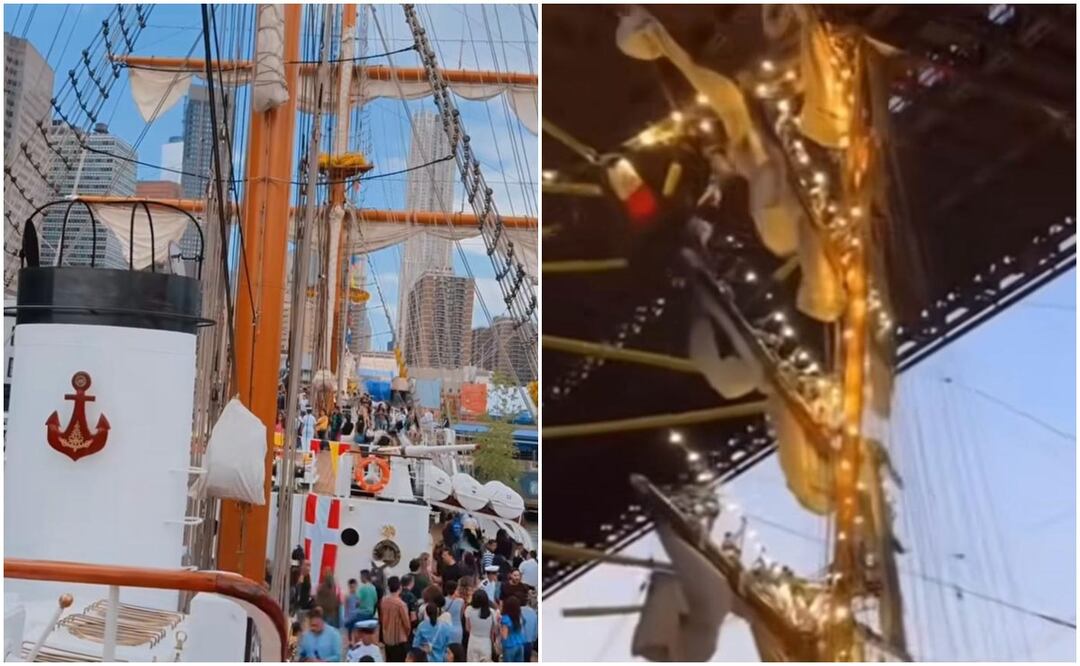 Momentos previos a la tragedia del Buque Escuela Cuauhtémoc