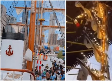 Buque Cuauhtémoc: influencer muestra video previo al accidente donde murieron dos cadetes ¿Cómo fue?