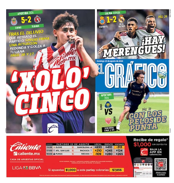 Portada El Gráfico | Domingo 23 de Agosto de 2026