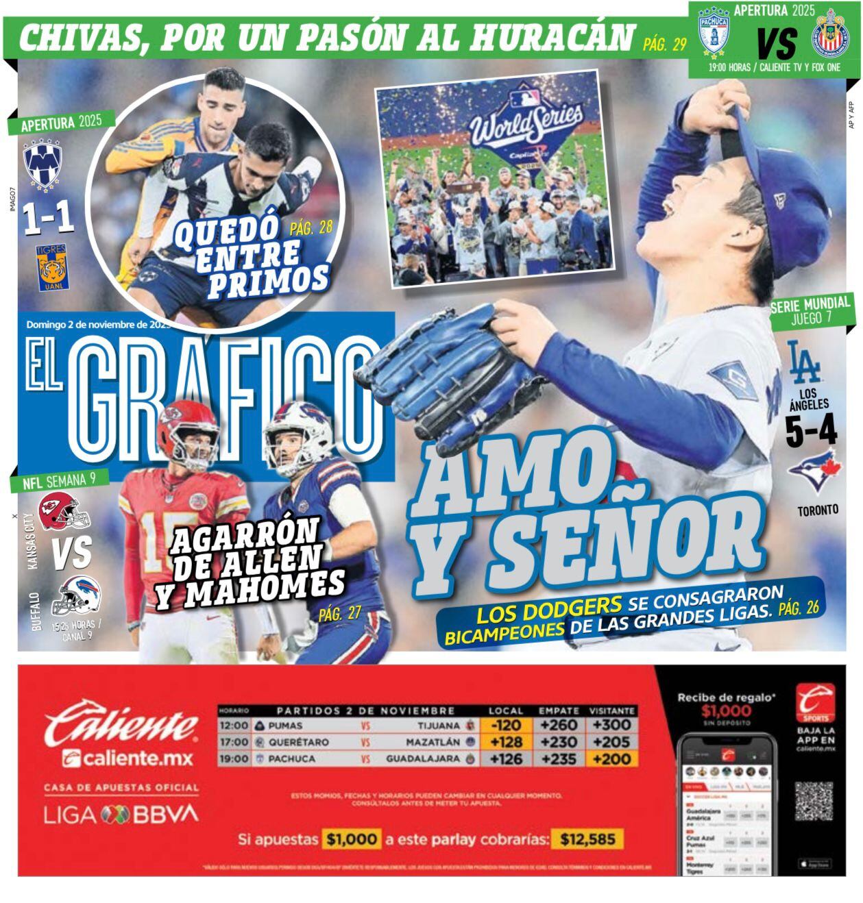 Portada El Gráfico | Domingo 2 de Noviembre de 2025