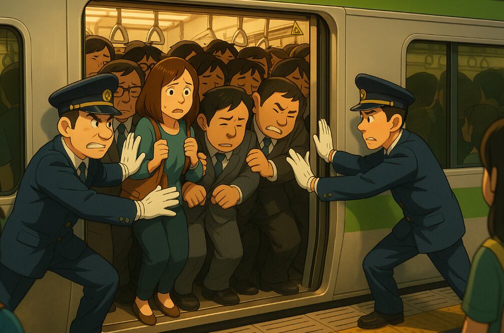 Metro de Japón (Foto: Creada con IA)