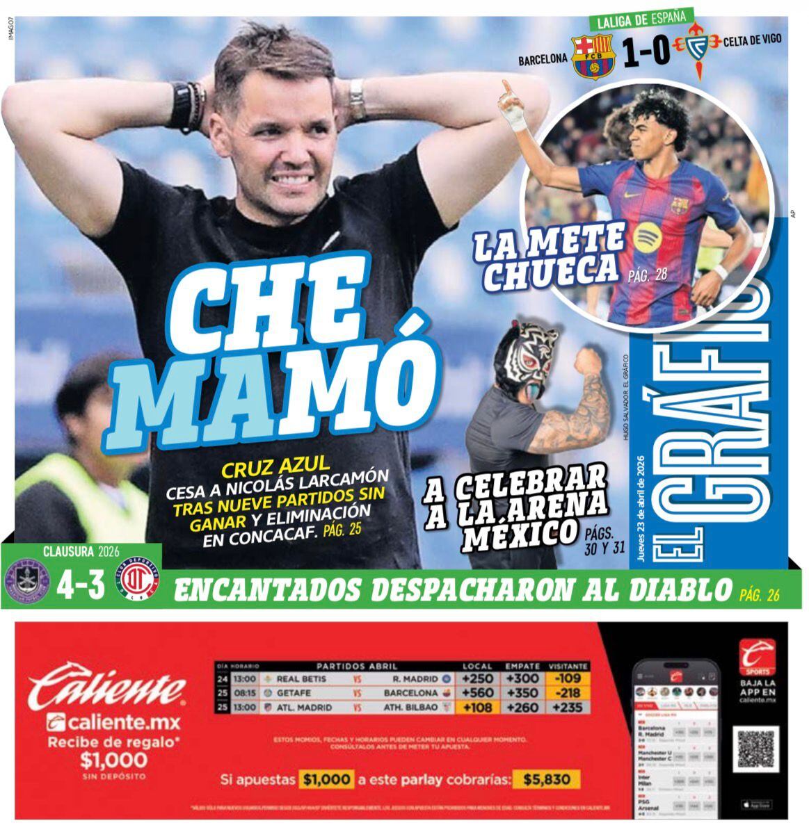 Portada El Gráfico | Jueves 23 de abril de 2026