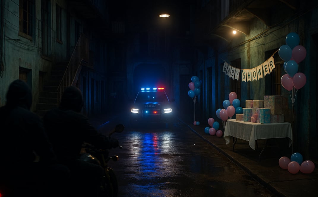 Homicidio en baby shower (Foto: Creada con IA)