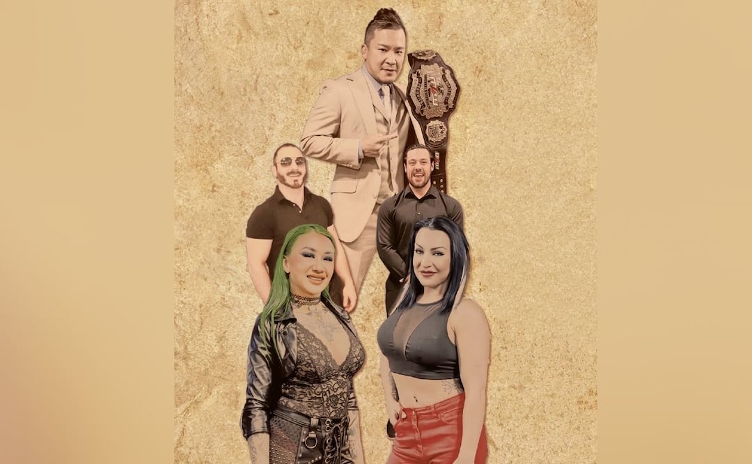 Foto: CMLL (Kushida, Austin Aries, Trevor Lee, Shotzi y Lady Frost lucharán este viernes 1 de mayo en la Arena México)