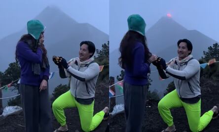 Volcán hace erupción en plena pedida de mano, ¿cómo terminó el romántico momento?