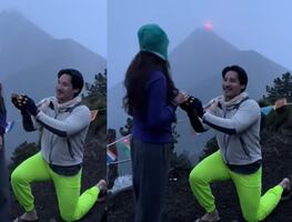 Volcán hace erupción en plena pedida de mano, ¿cómo terminó el romántico momento?