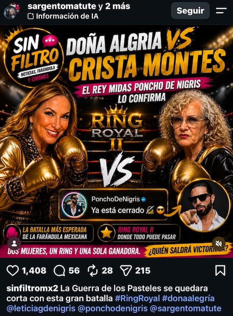 Crista Montes y Doña Alegría (Vía: Redes)