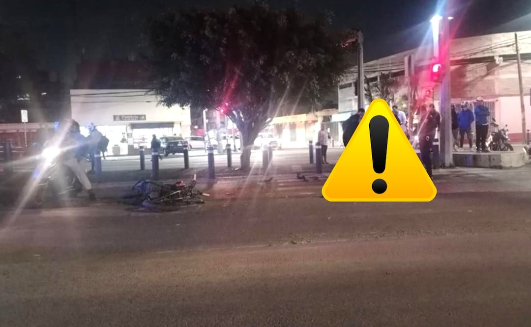 Foto: Redes sociales (Muere motociclista en Xochimilco tras chocar con bolardo)