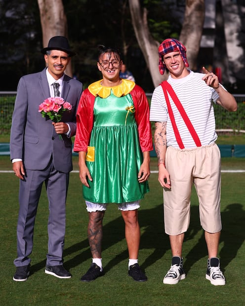 Profesor Jirafales, La Chilindrina y el Chavo del 8
Foto: Redes Sociales