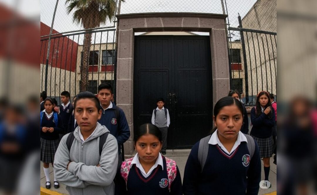 Paro de la CNTE afecta a estudiantes. Foto: (IA)