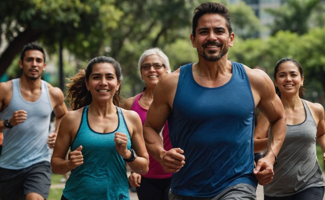 Mexicanos ejercitándose (Foto: Creada con IA)